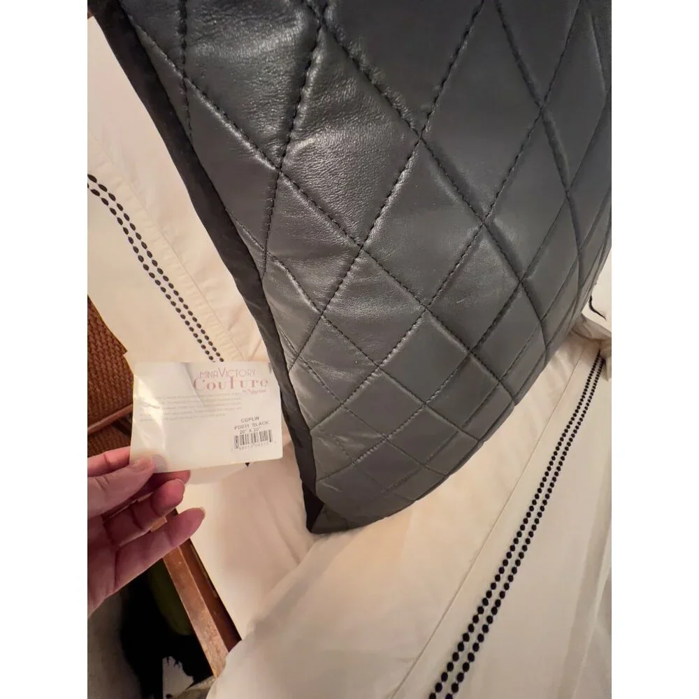 MARTHA STEWART King Size Duvet + 1 Sham Embroidered 100% Egyptian Cotton Black